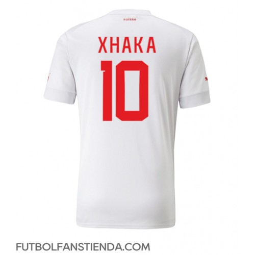 Suiza Granit Xhaka #10 Segunda Equipación Mundial 2022 Manga Corta